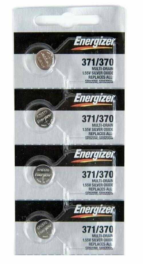371 Energizer Silver Oxide Watch / Electronic Battery 4 Pcs