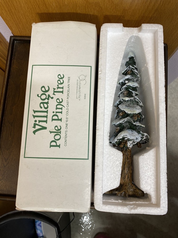 DEPT 56 VILLAGE POLE PINE TREE 10.5" #55298