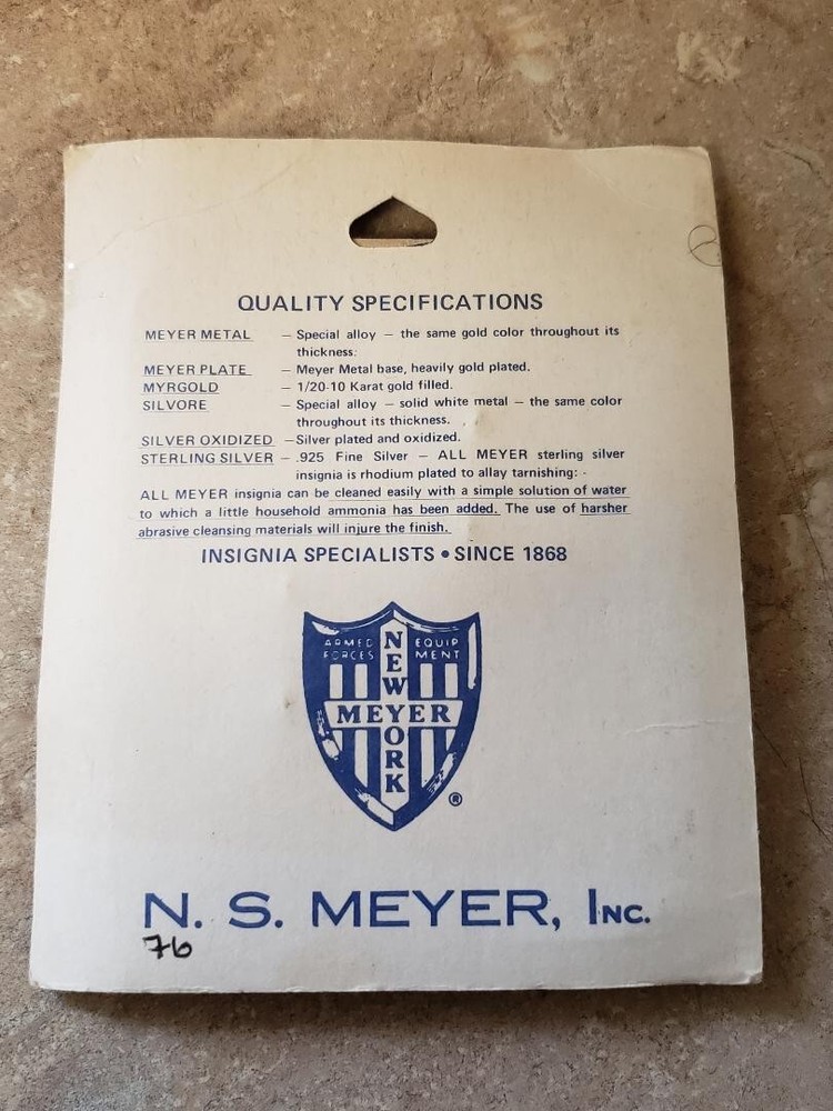 US Army 80th Ordnance Unit Crest DUI (Sealed)