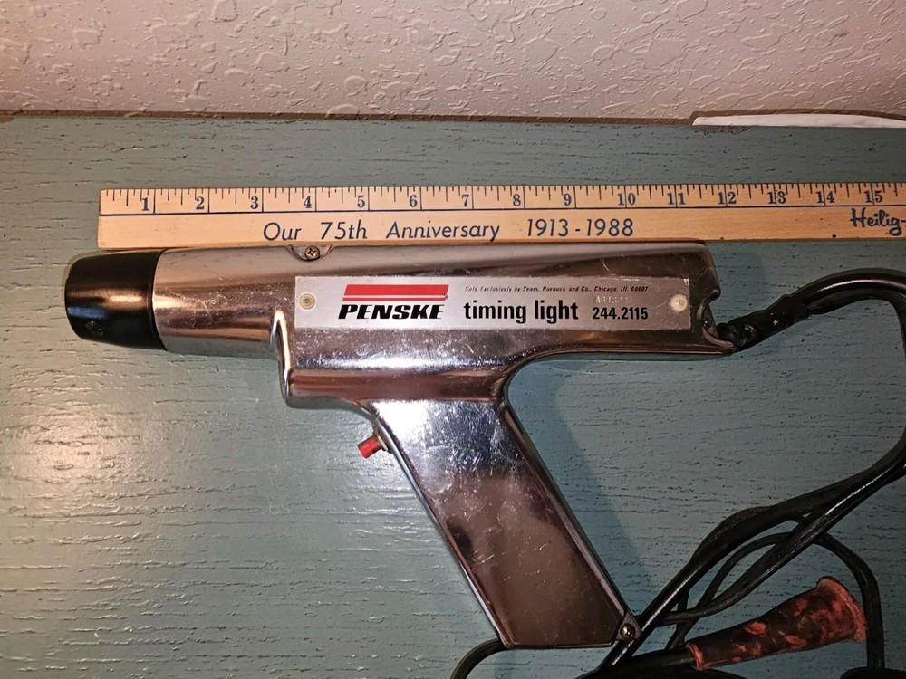 Vintage Chrome Penske Timing Light-Complete/Works