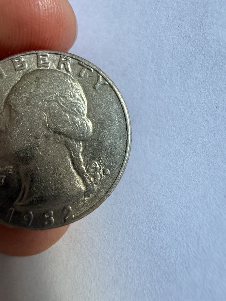 1982 D Washington Quarter, Filled In Mint Mark Error/Multiple error
