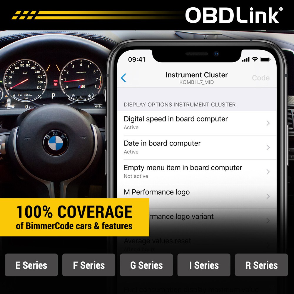 OBDLink CX - Designed For Bimmercode Bluetooth LE 5.1 OBD2 Adapter for BMW/Mini