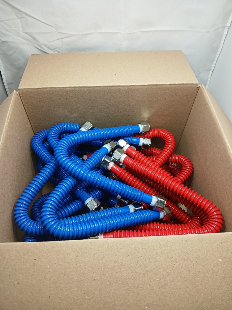 Lot Of 25 Everbilt 3/4" X 18" Water Heater Flex Connector Red & Blue New Openbox