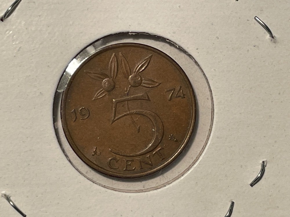 Netherlands 1974 5 cent coin