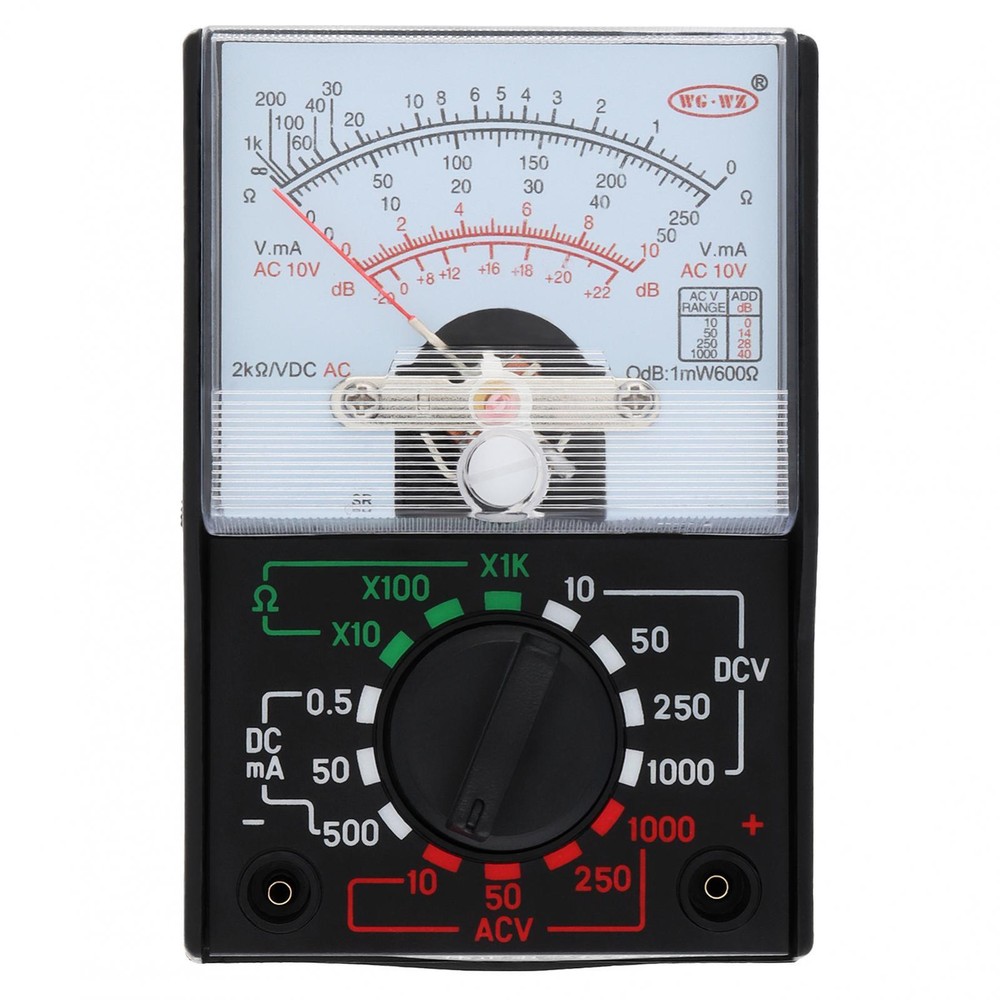 Analog Multimeter Voltmeter Ammeter Ohmmeter Tester Meter OHM AC/DC Volt