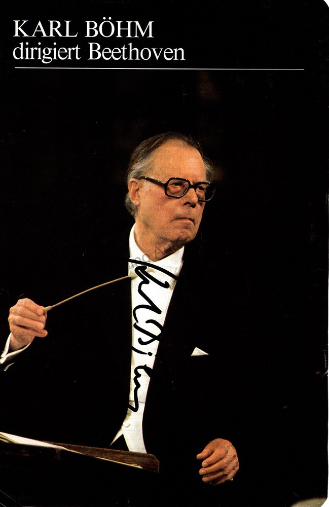 Böhm, Karl - Signed Half-tone Photograph