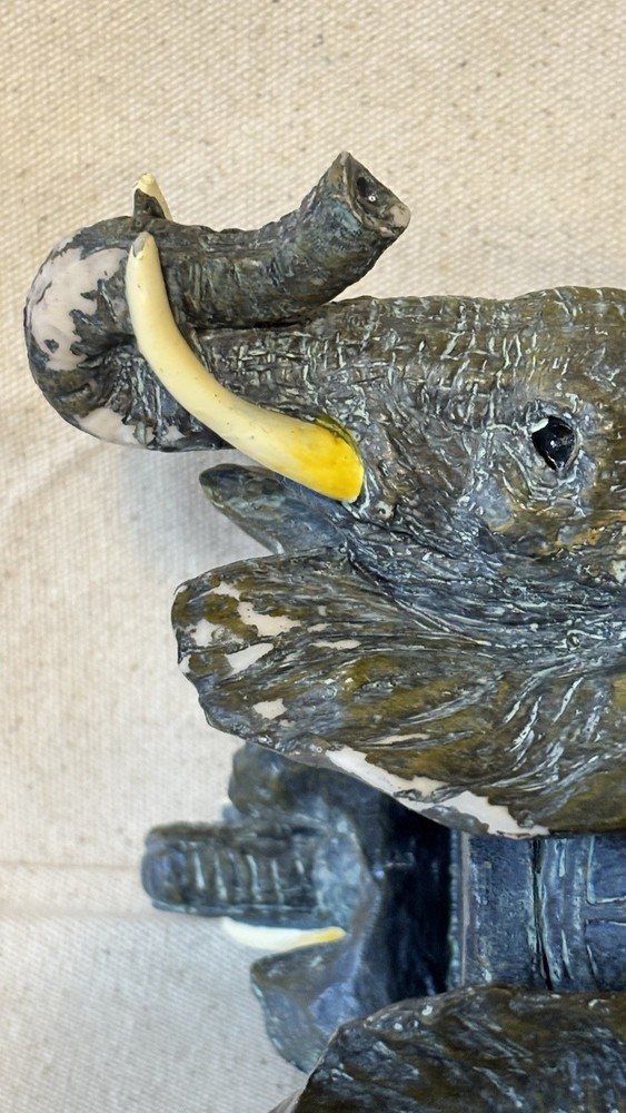 Black Elephant Incense Burner With Lid Meditation