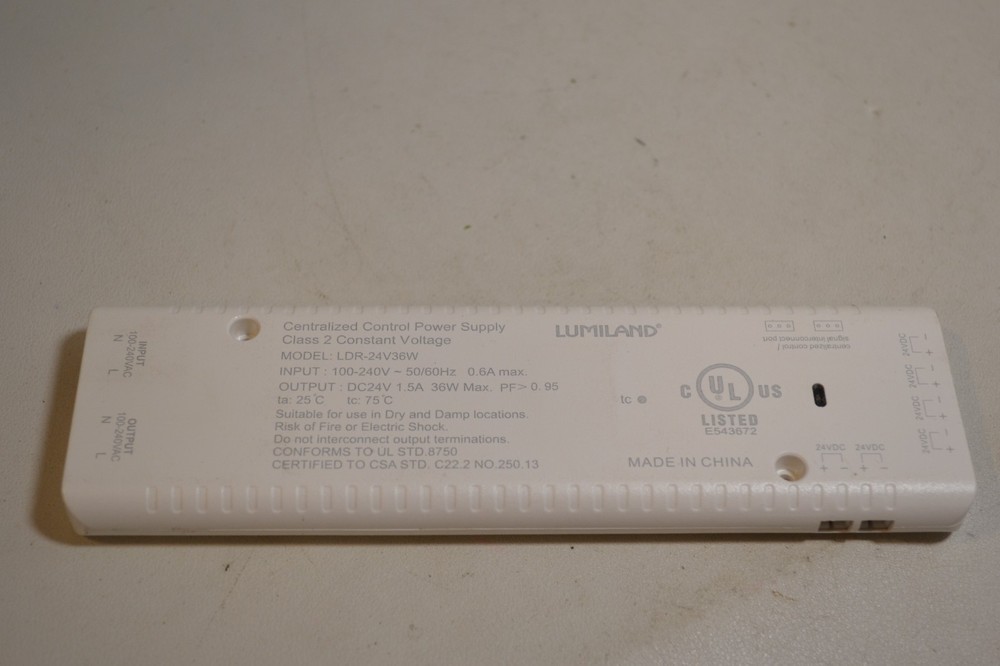 LUMILAND Centralized Control Power Supply Model: LDR-24V36W