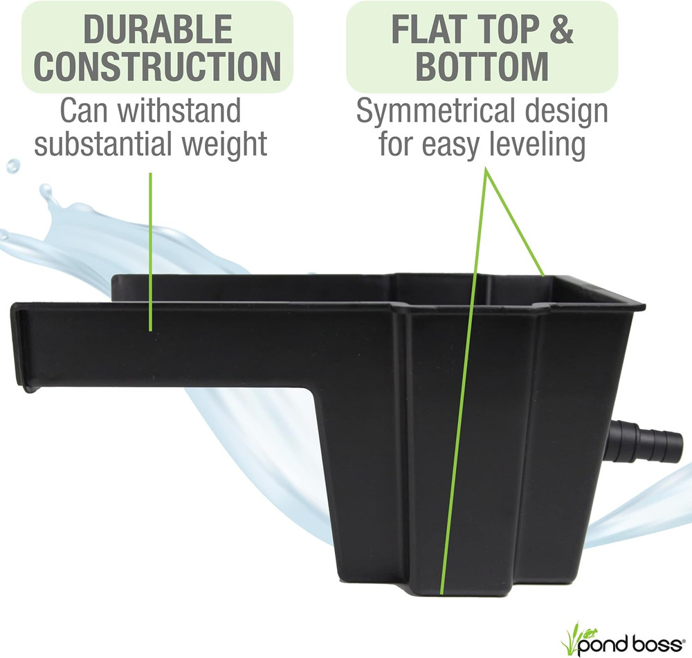 8-Inch Waterfall Spillway Box for Pondless Stream Water Features