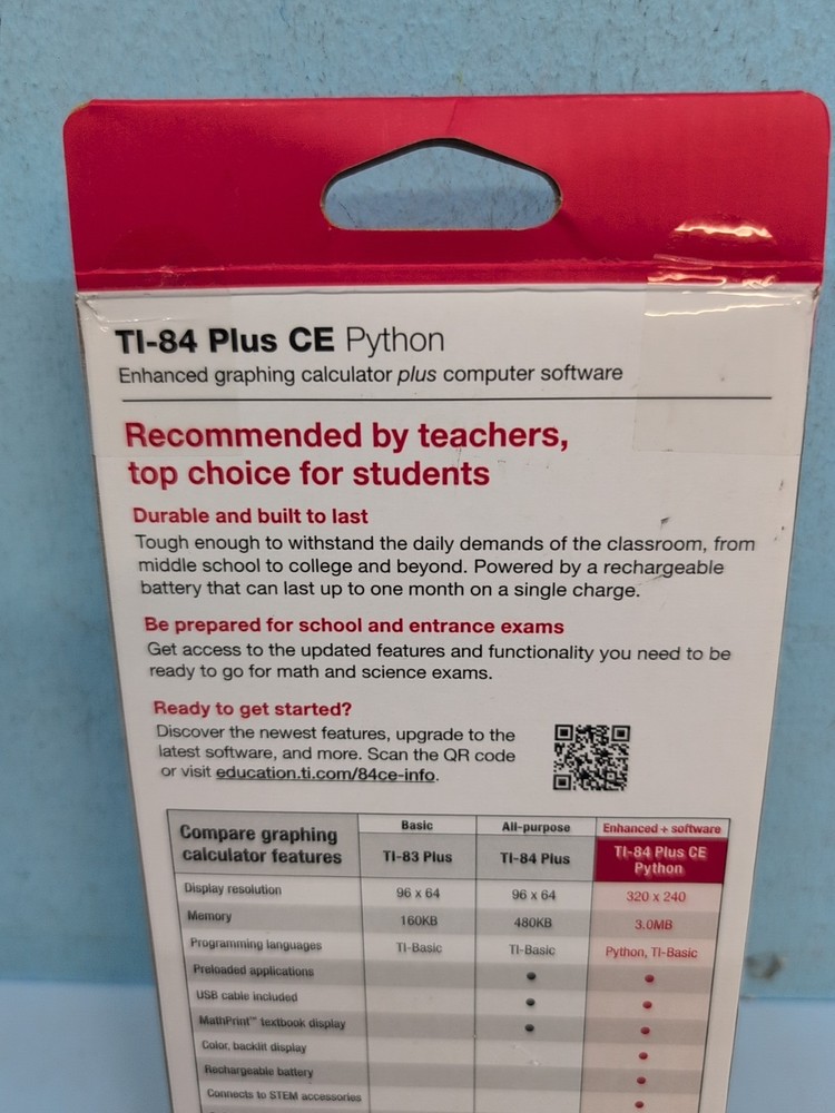 Texas Instruments TI-84 Plus CE Python Graphing Calculator Matte-matic Black