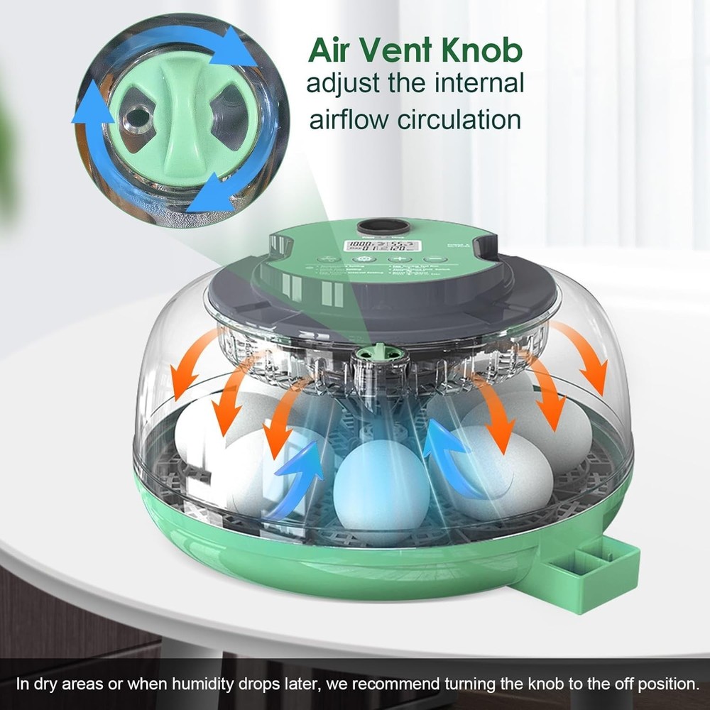 Incubators for Hatching Eggs,18 Egg Incubator with Automatic Egg Turning