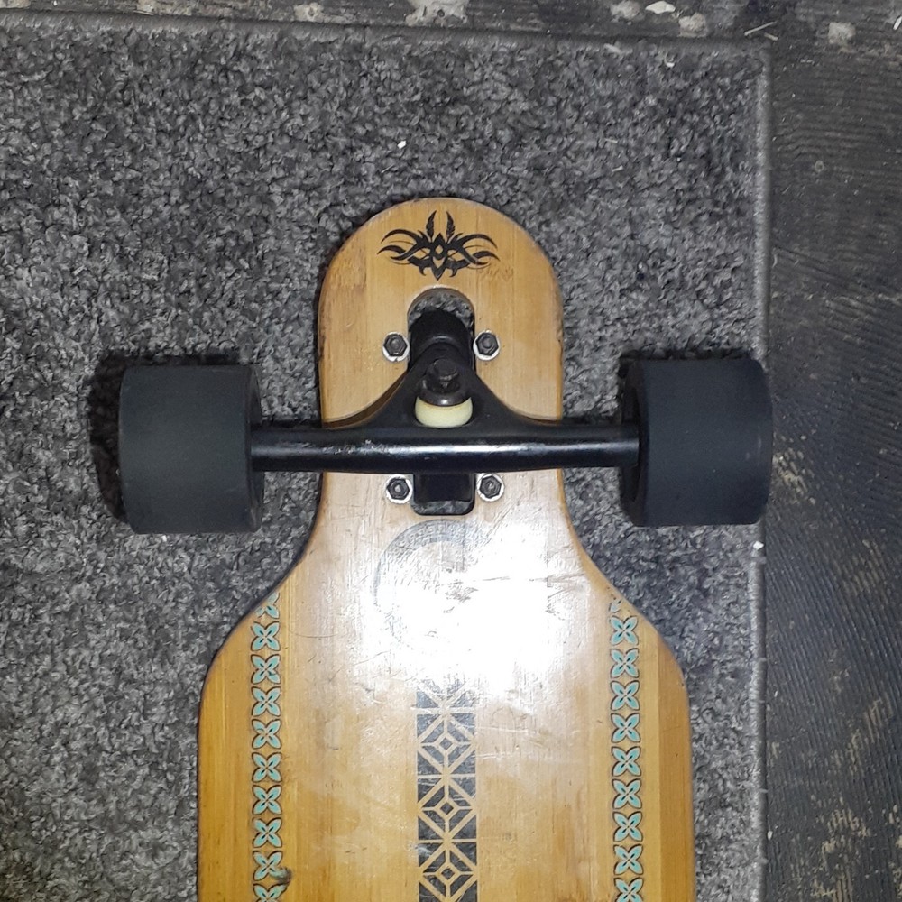 Rimable Drop-Through Rimable Longboard Drop Through Decorative Deck Black Wheels