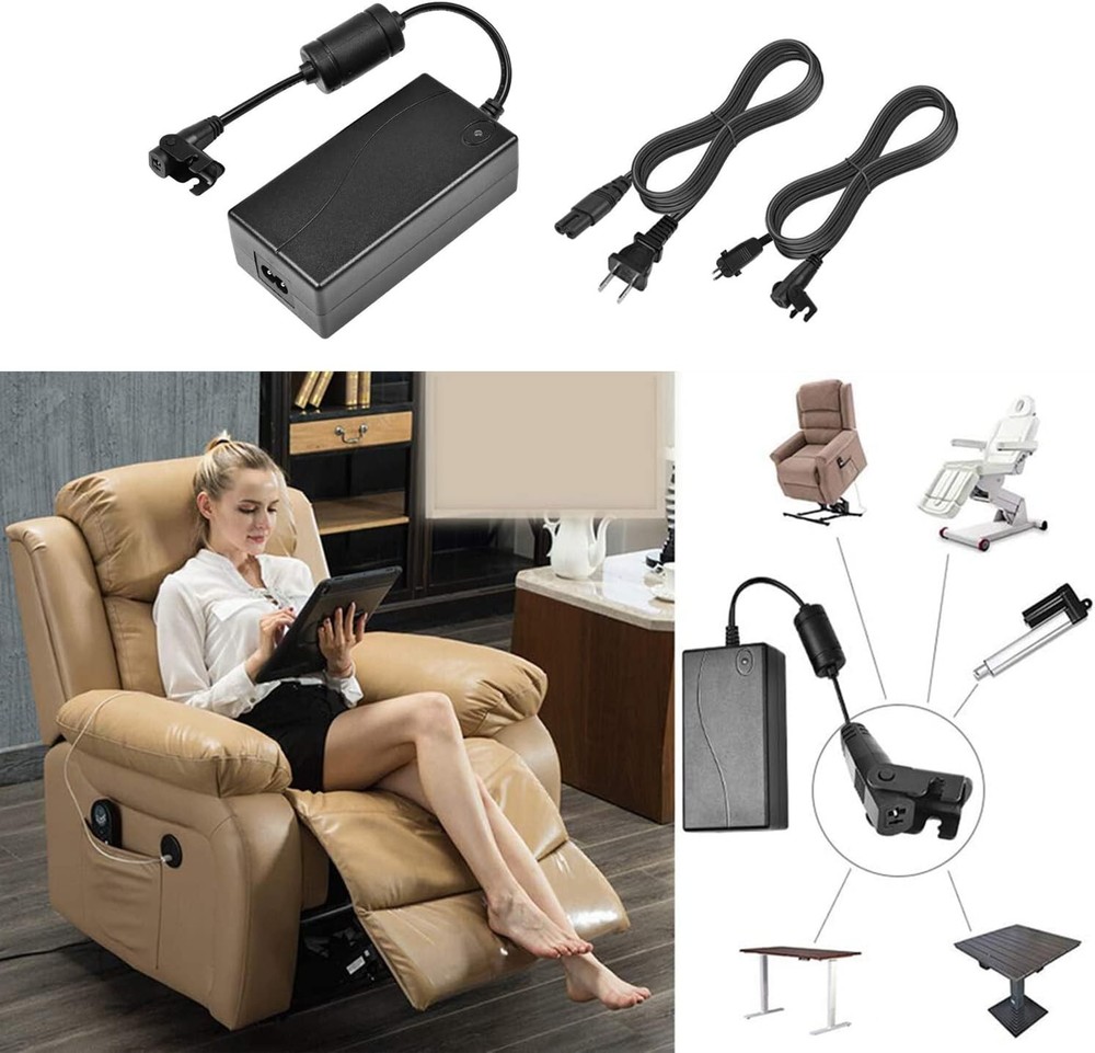 AC/DC Switching Adapter for Recliners - US Plug Included