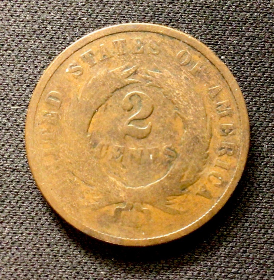 1869 US 2 Cent G+! ENN Coins