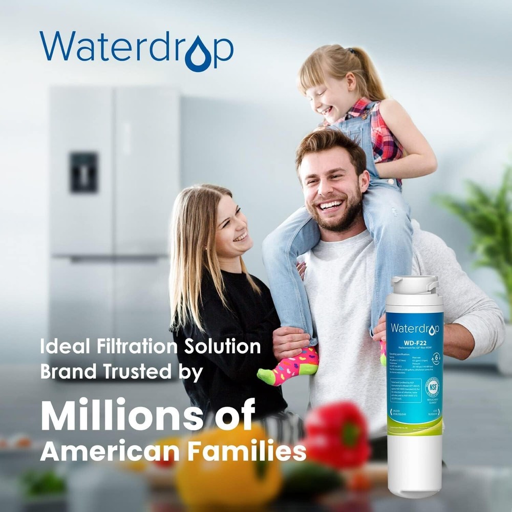 Waterdrop MSWF Refrigerator Water Filter, Replacement for GE® MSWF, Pack of 3
