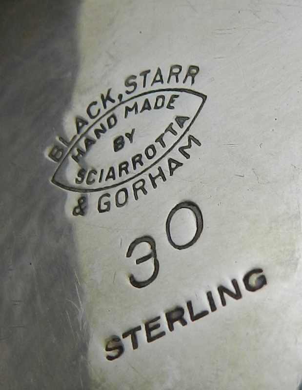 Black Starr & Gorham Hand Made Sciarrotta 925 Sterling Silver Maple Leaf Bowl 30