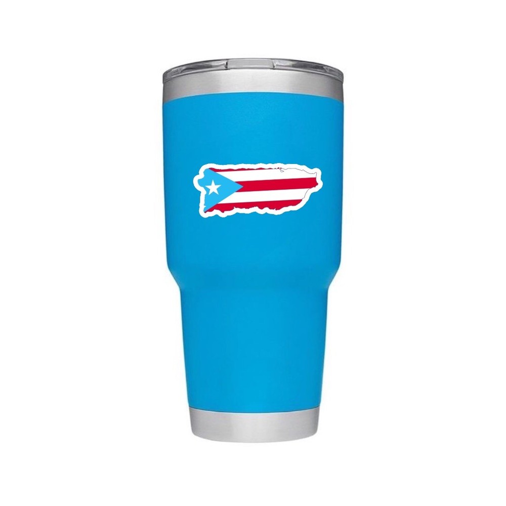 Puerto Rico Map Sticker 3" X 1.27”