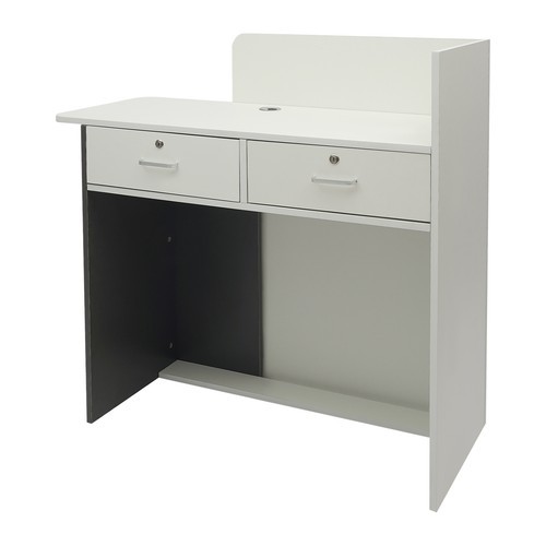 Modern Front Desk Reception Counter, Reception Desk for Salons with LED Light