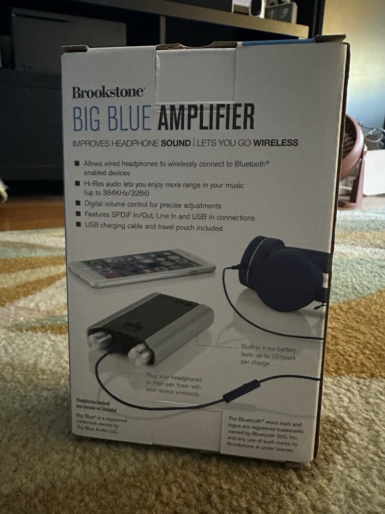 Brookstone Big Blue Bluetooth Amplifier