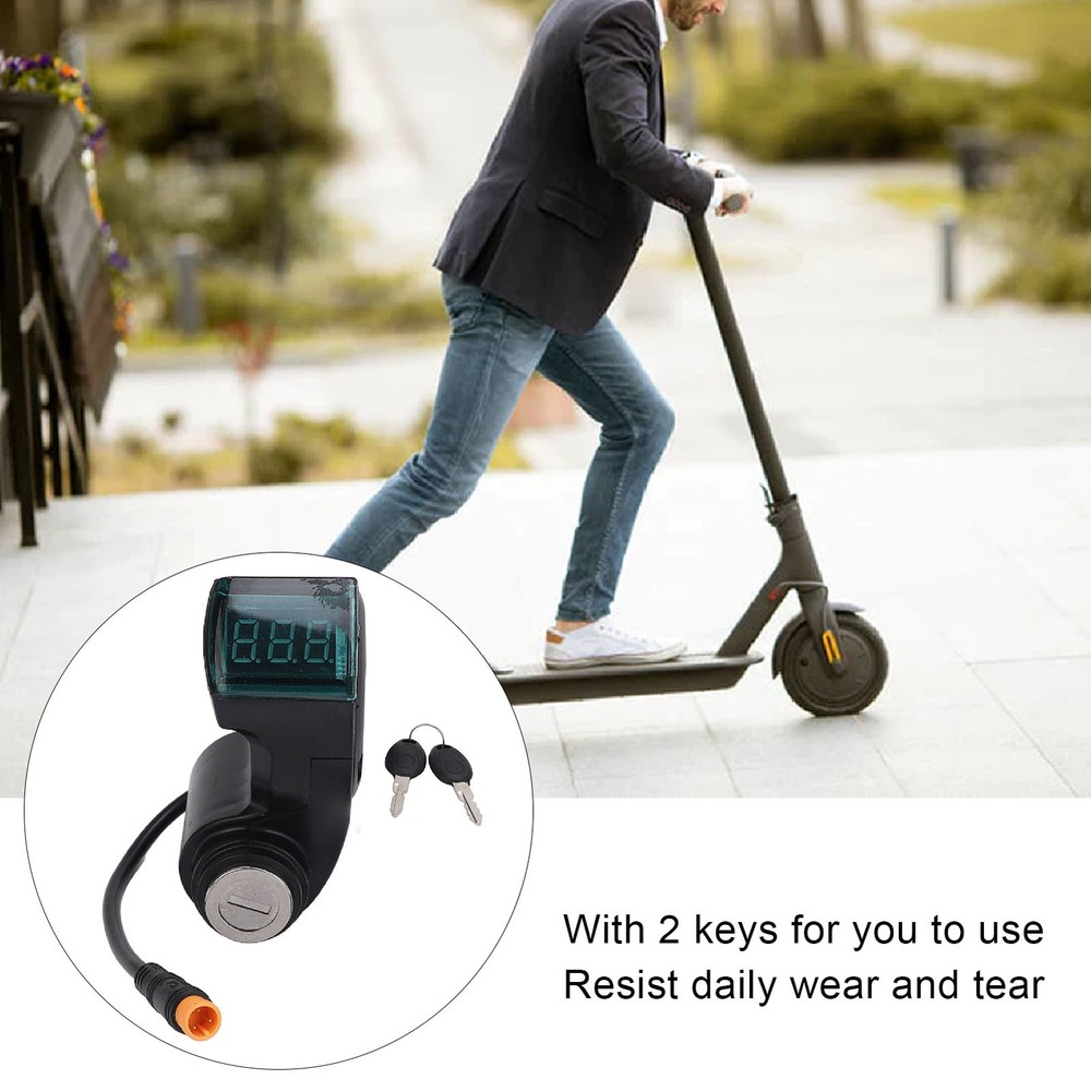 Electric Scooter Handle Switch Lock 3 Pin Handlebar Switch Lock With 2 Keys NEW