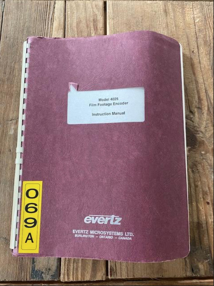 Evertz Model 4025 Instruction Manual