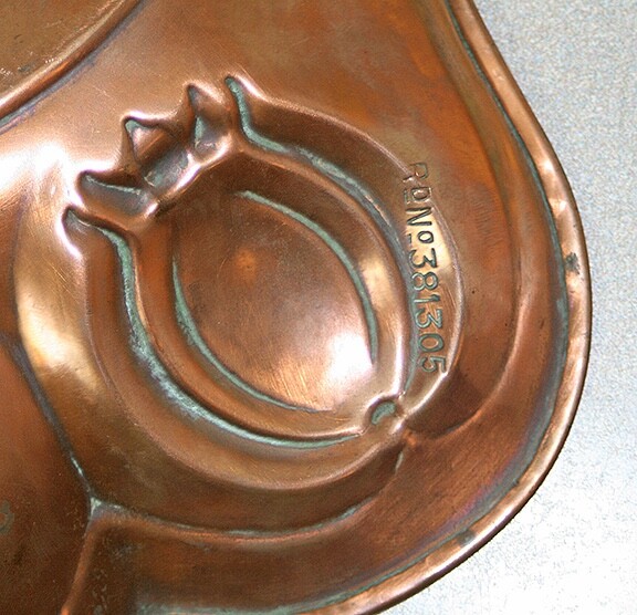 Antique Joseph Sankey & Sons Solid Copper Crumb Tray & Brush