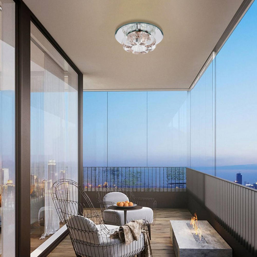 K9 Modern Crystal Flush Mount LED Ceiling Lamp Chandelier Pendant Light Fixture