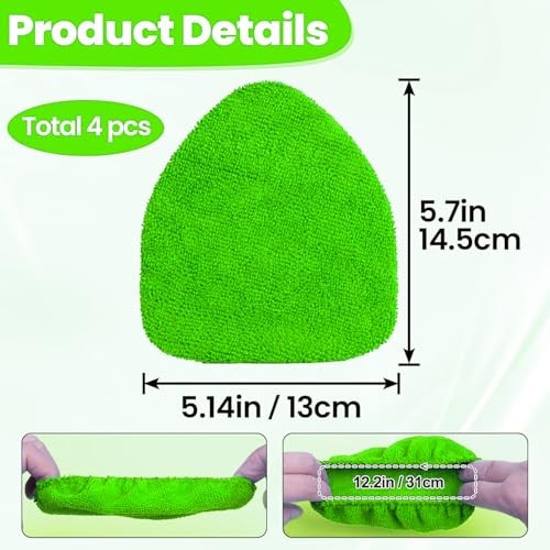 Car Windshield Cleaner Tool Bonnets,Microfiber Cleaning Cloth for Green