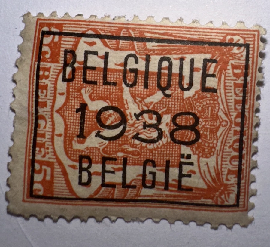 Belgium 5c Postage 1938 Overprint
