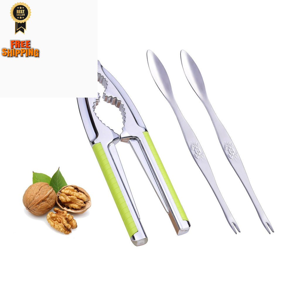Nut Cracker, Nutcracker, Seafood Tools, Walnut Cracker for 3 Piece Set, Green