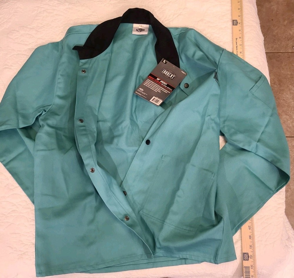Ironcat®  30" Fire Resistant Treated 100% Twill Cotton Welding Jacket Large NWT
