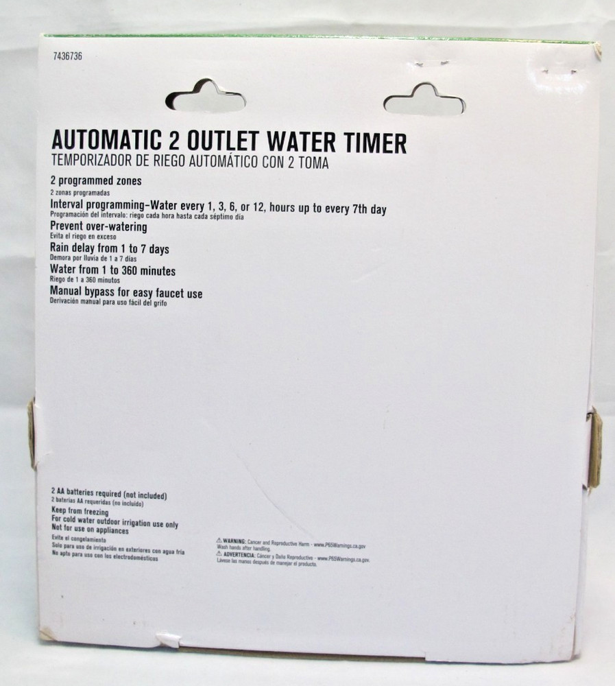 Ace Automatic Programmable 2 Outlet Water Timer #7436736