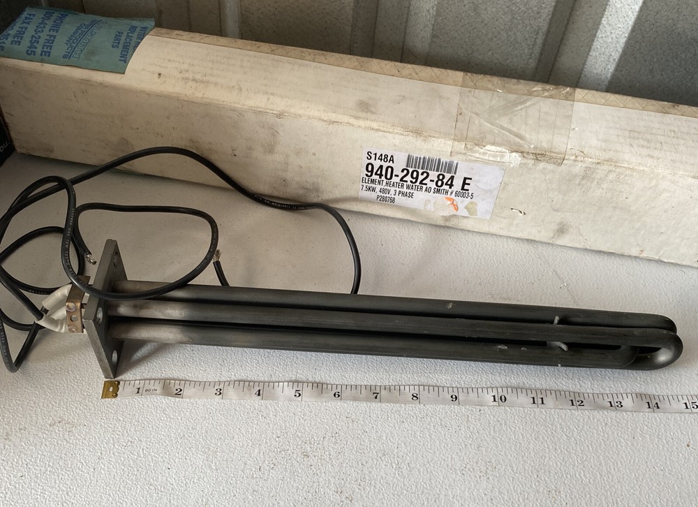 A. O. Smith Water Heater Element 7.5KW 480V 3 Phase 60003-5 14.5” Replacement
