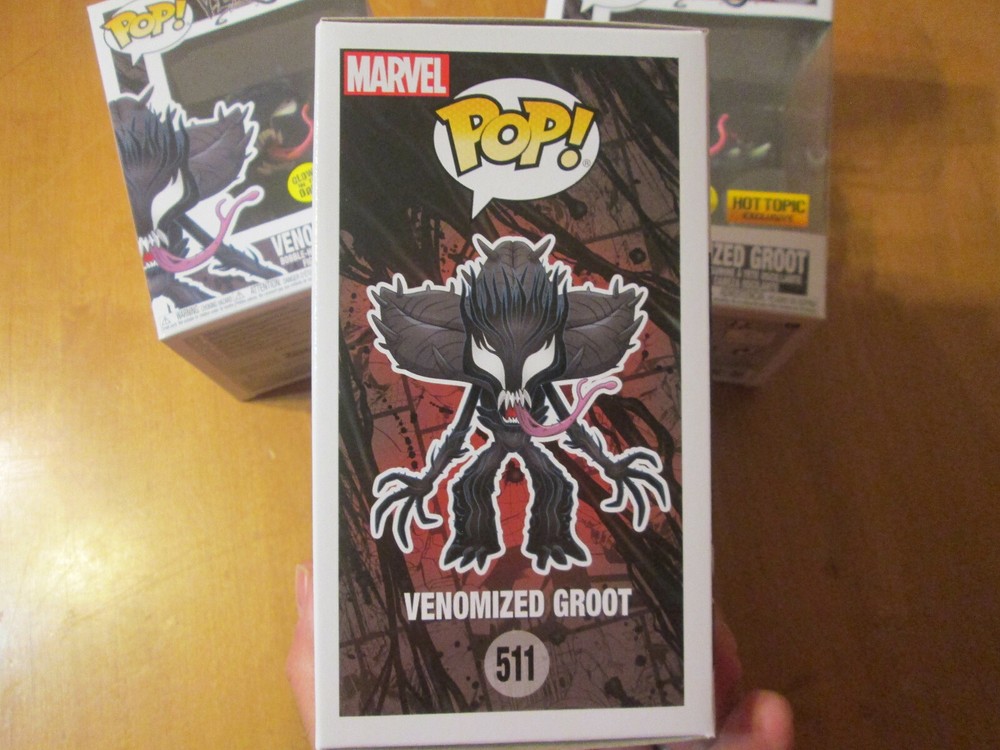 FUNKO POP MARVEL VENOM VENOMIZED GROOT 511 GITD GLOWS IN THE DARK HOT TOPIC READ