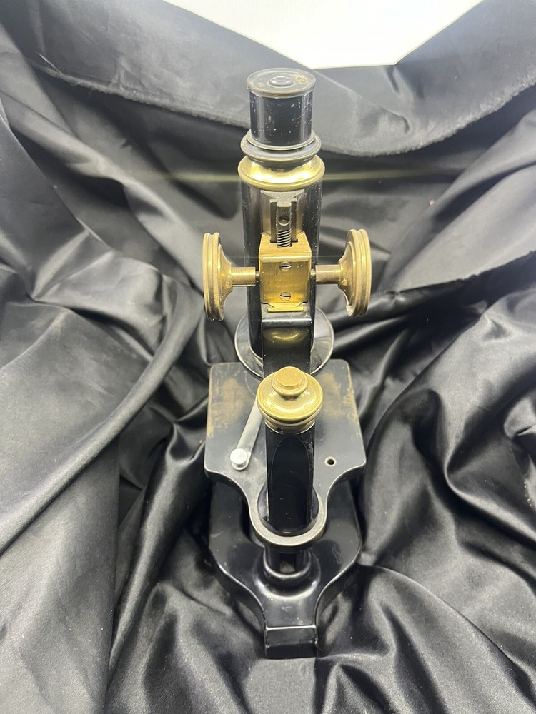 ANTIQUE BRASS BAUSCH & LOMB MICROSCOPE IN BOX