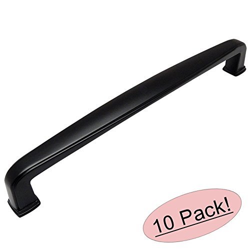 *10 Pack* Cosmas Cabinet Hardware Flat / Matte Black Pulls - #4392-192FB