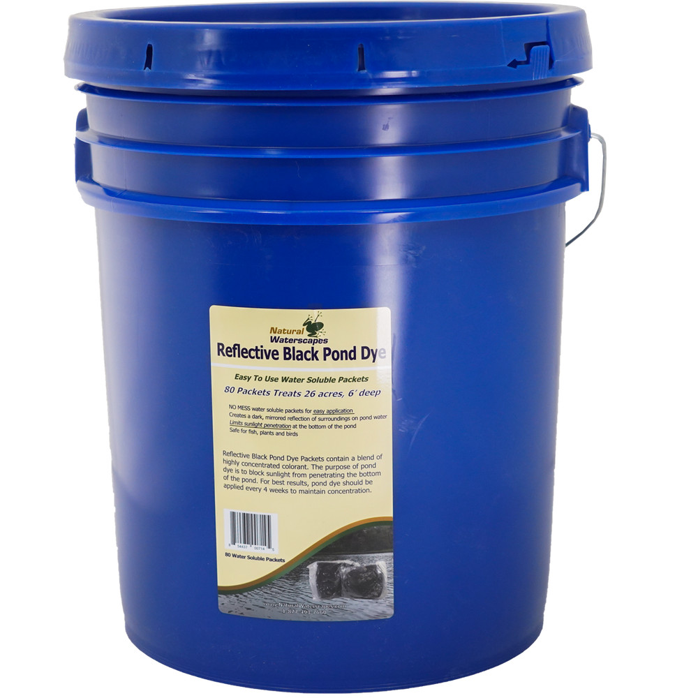 Reflective Black Pond Dye Packets- 80 water soluble packets