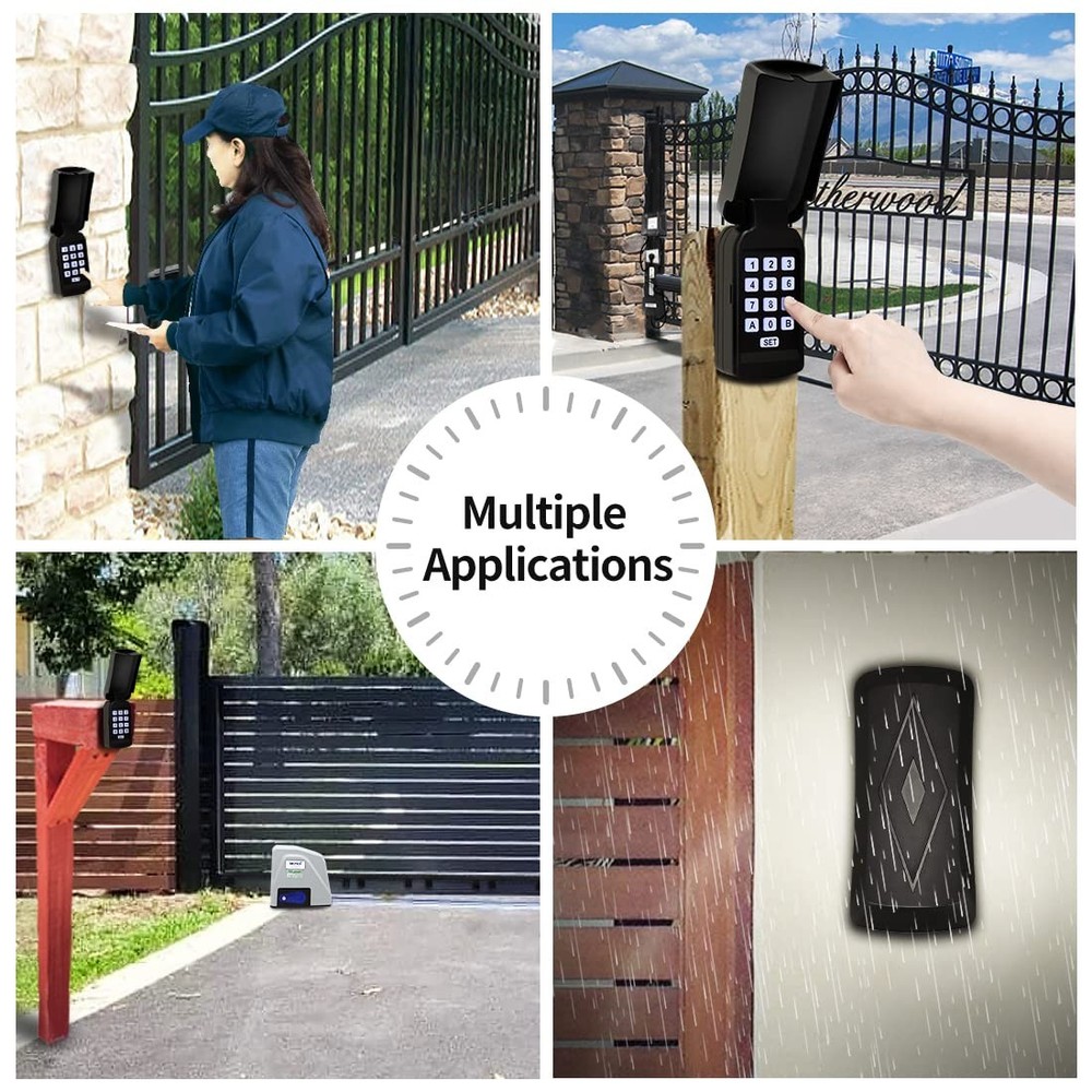 Universal Wireless/Wired Keypad for Gate Opener - Secure Digital Code Entry