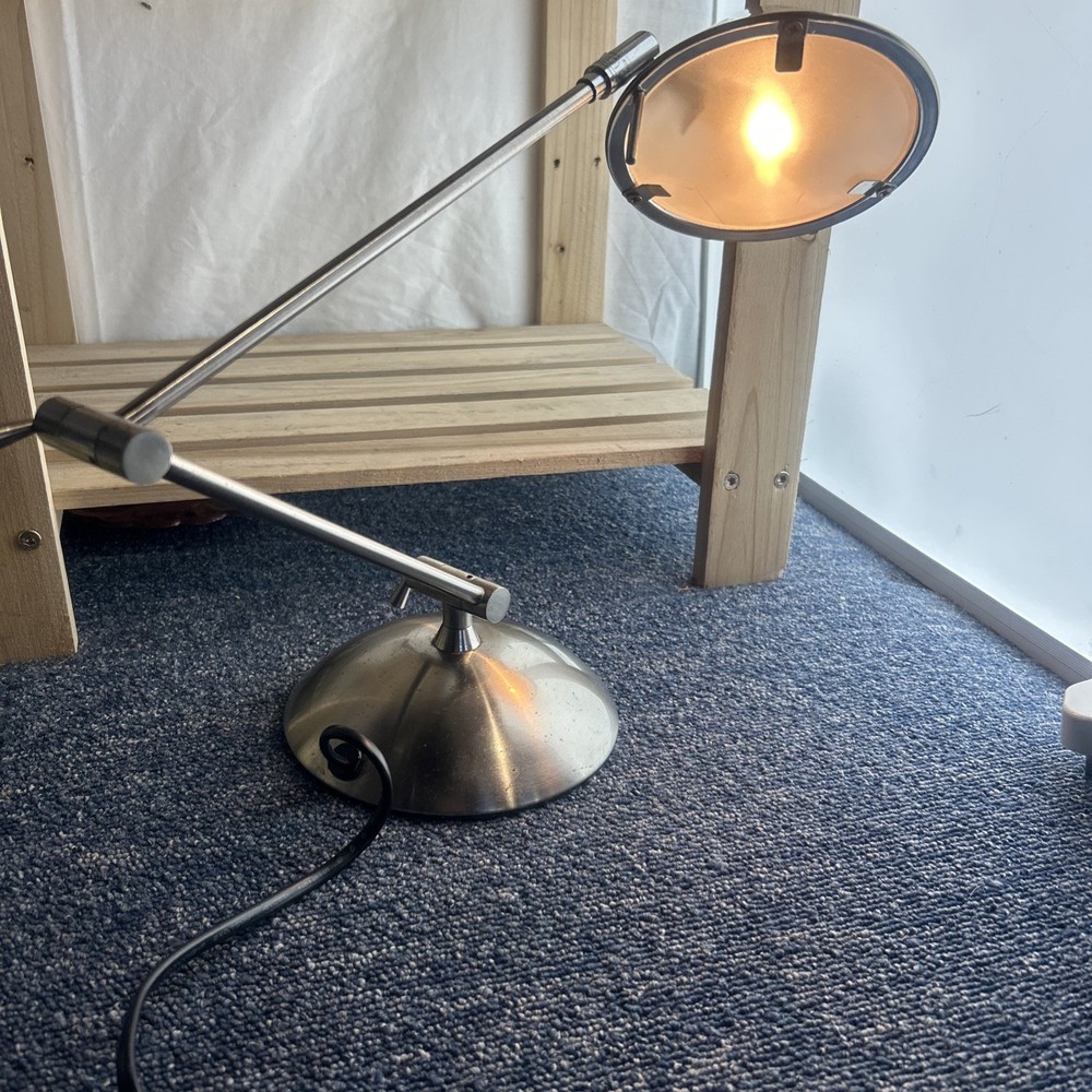 Vintage Argos Brushed Steel Angular Halogen Lamp 3x Pivot Points Work Lamp