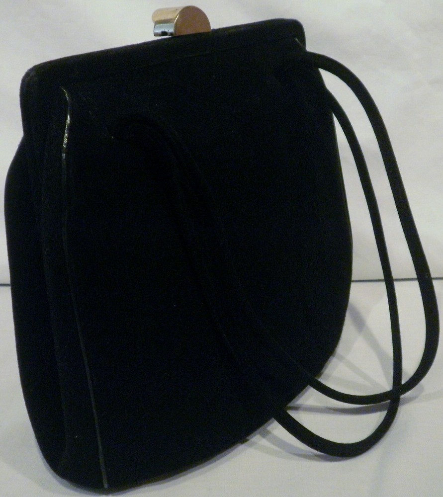 Vintage Dobbie Black Suede Purse