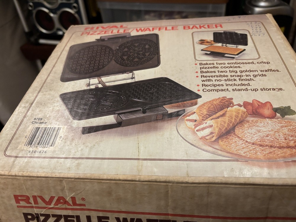 Rival Waffle & Pizzelle Baker TESTED/WORKS