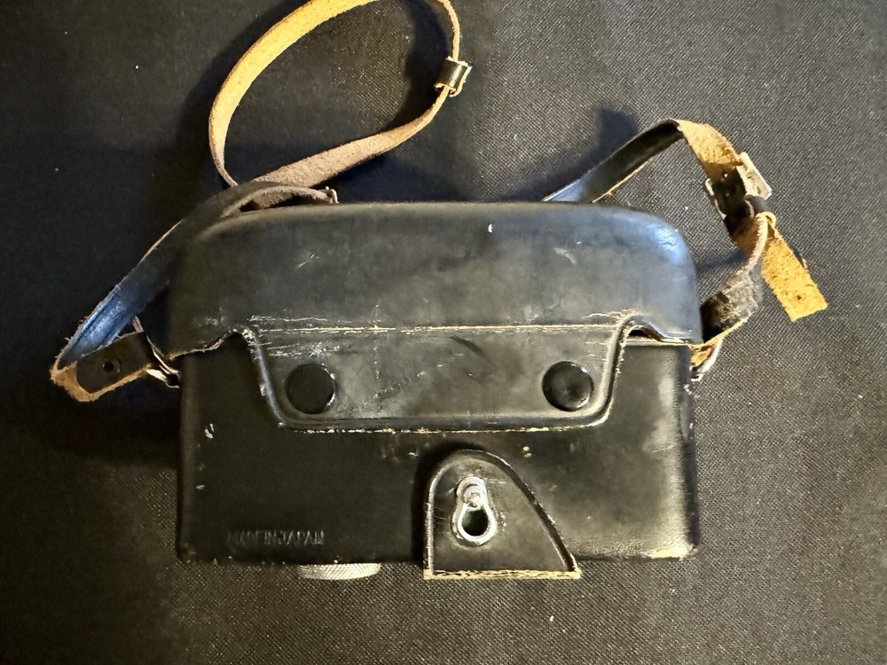 Cavalier EE Auto 35mm Rangefinder Film Camera w Leather Case AS IS UNTESTED