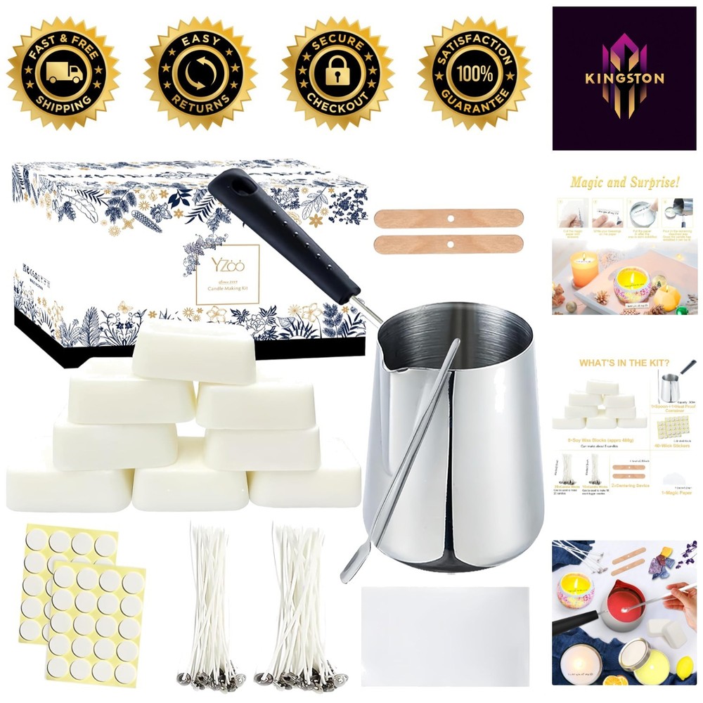 Complete Candle Making Set with Magic Paper & Soy Wax - Create Unique Designs
