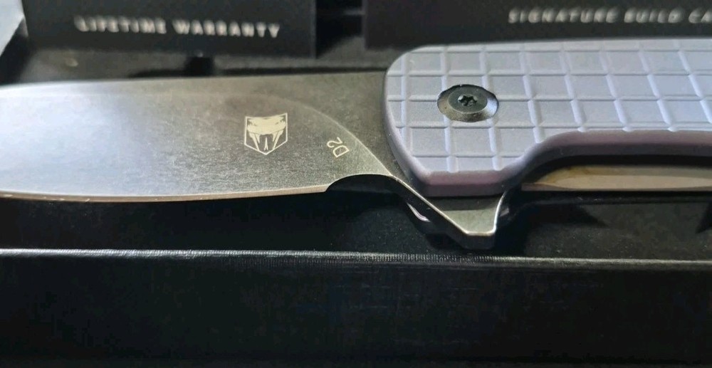 CobraTec Rhino Knife Folding Stonewashed D2 Blade Grey