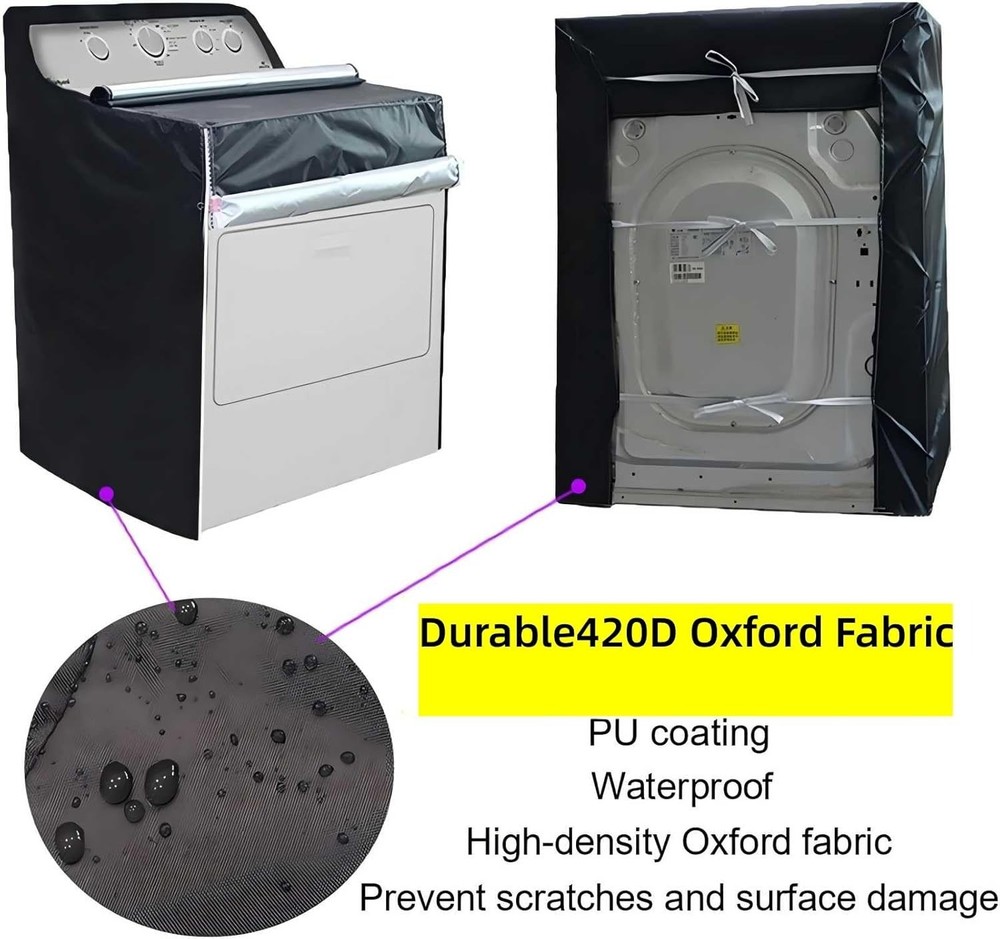 Dustproof Dryer Protect Cover Oxford Polyester Black