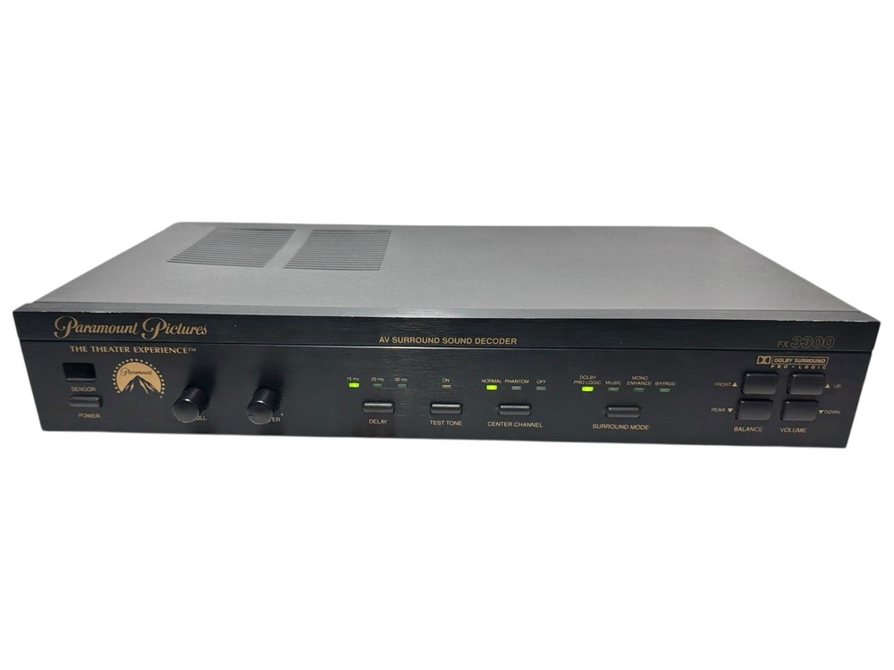 Paramount Pictures Theater FX3300 AV SURROUND SOUND DECODER (NO REMOTE) UNTESTED