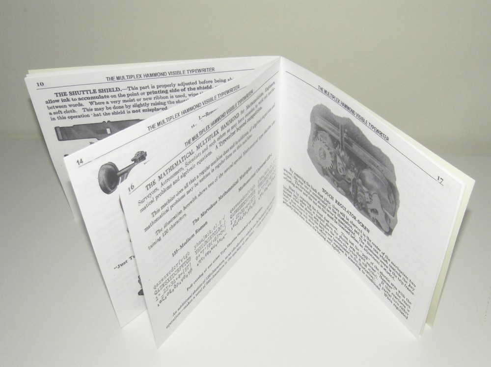 Hammond Multiplex Typewriter Ideal & Universal Instruction Manual Reproduction