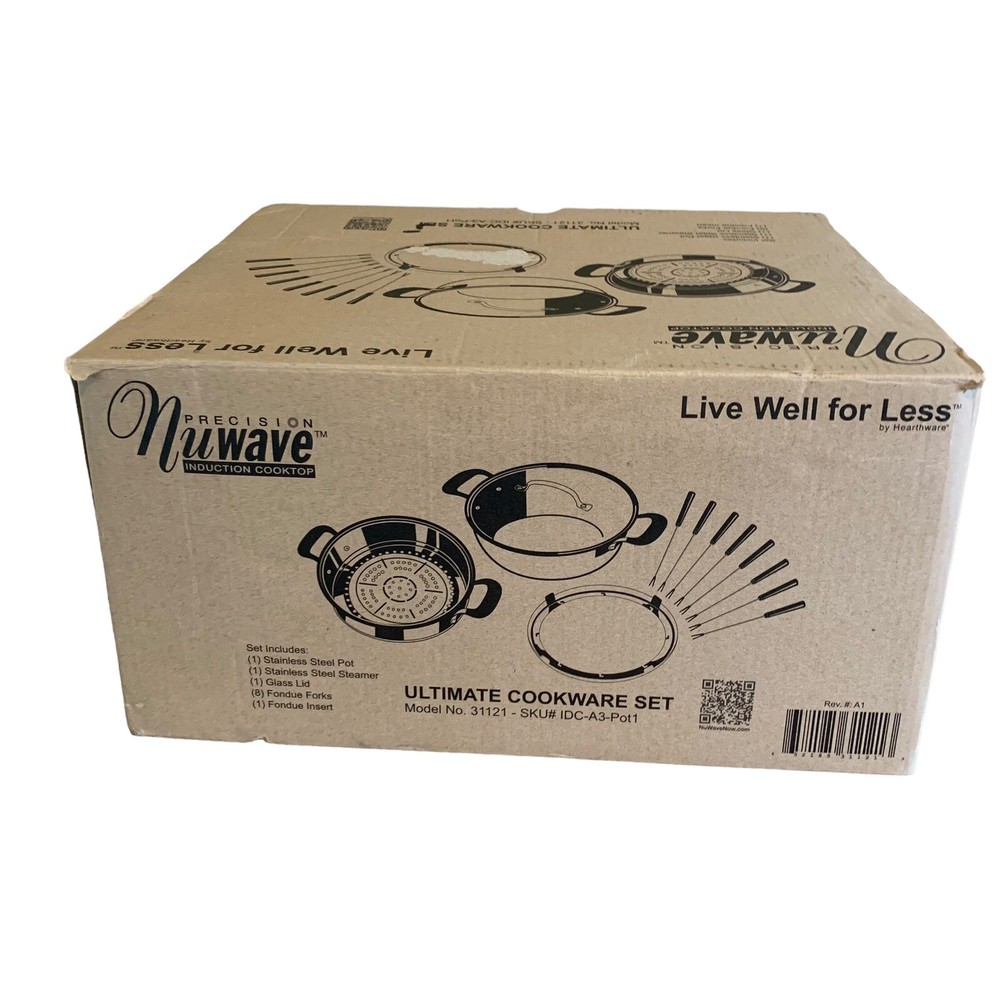Nuwave Precision Induction Cookware Set Ultimate Stainless 31120 New Open Box