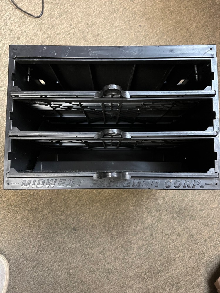 Midwest Fastener 3 Drawer Organizers Storage Black Plastic