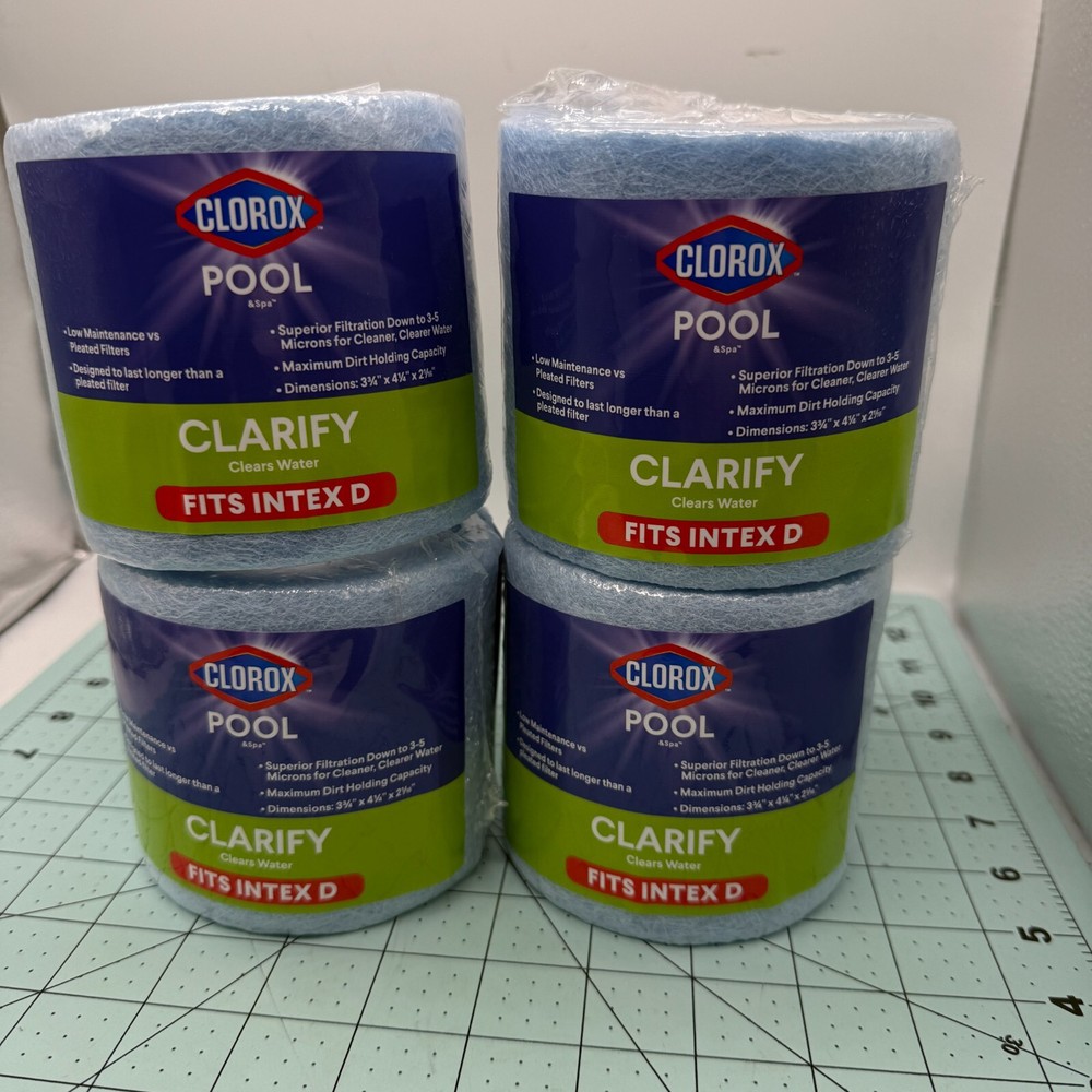 4 x CLOROX Pool Clarify Fits Index D Filter